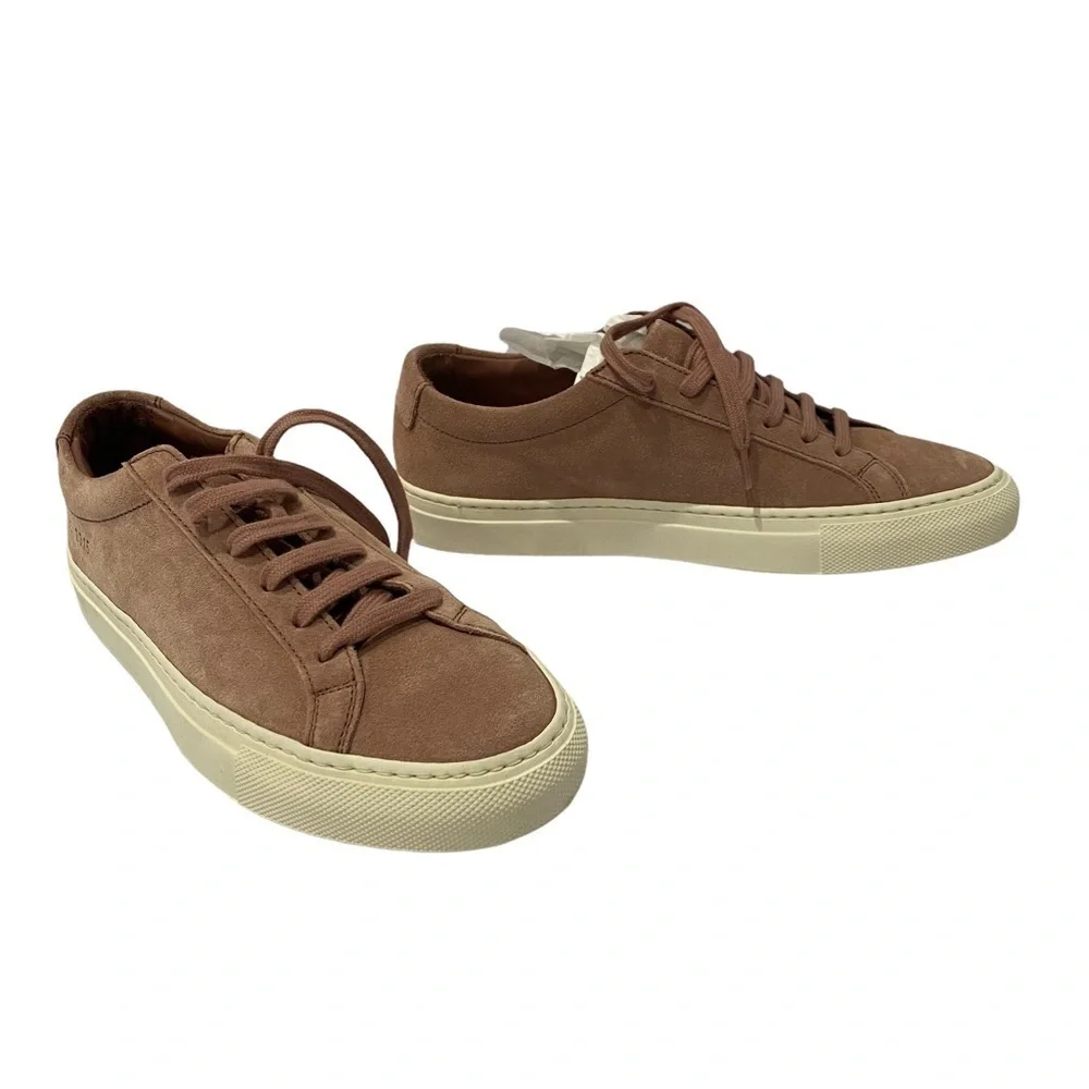 COMMON PROJECTS Original Achilles Low-Top Sneakers Suede Blush 35 New
